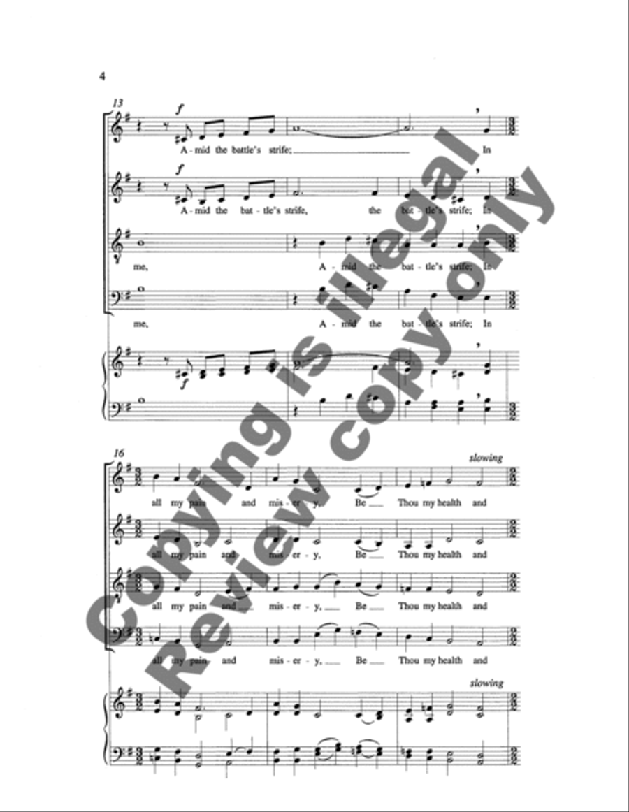 Lord Jesus, Think On Me 4-Part scores gallery preview page 8