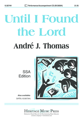 Book cover for Until I Found the Lord