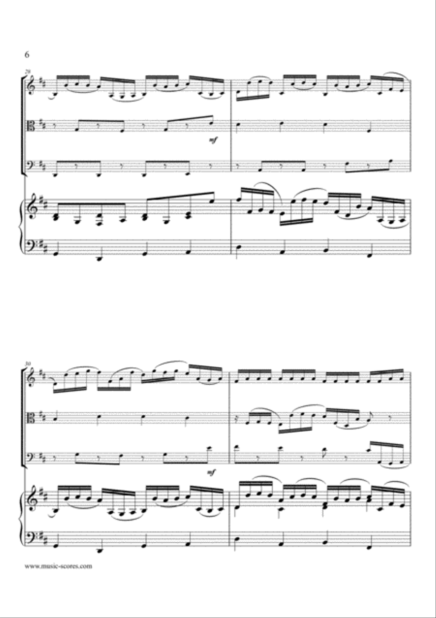 Pachelbel's Canon - String Trio and Piano Piano Quartet scores gallery preview page 6