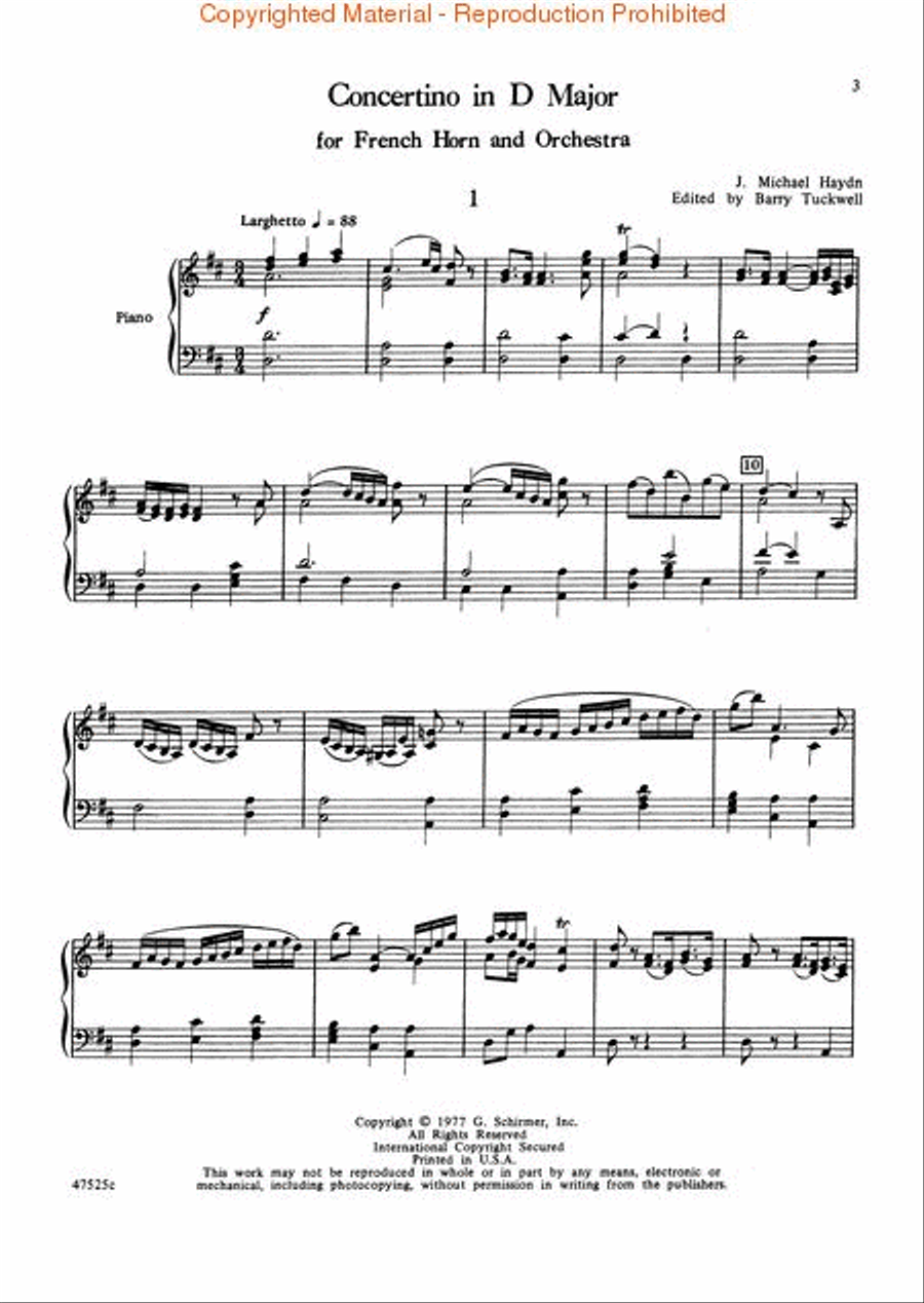 Concertino Horn scores gallery preview page 2