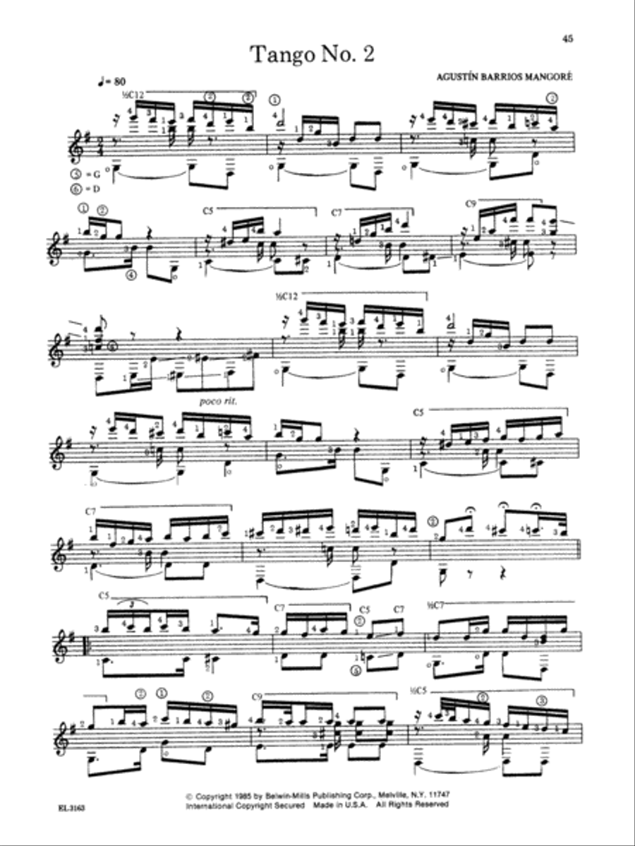 Guitar Works of Agustin Barrios Mangore, Volume 4 Classical Guitar scores gallery preview page 5
