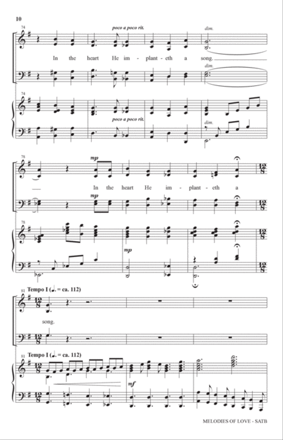 Melodies Of Love Melodies Of Love 4-Part scores gallery preview page 9