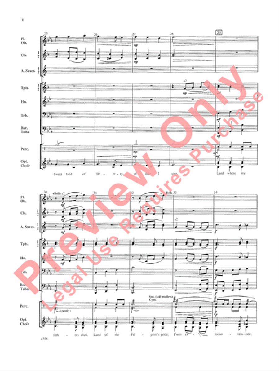 A Patriotic Festival Concert Band scores gallery preview page 7