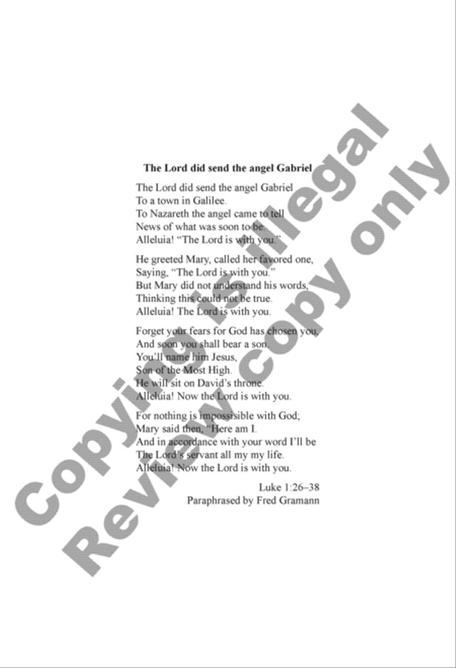 The Lord Did Send the Angel Gabriel 4-Part scores gallery preview page 2