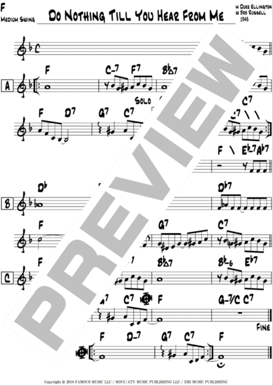 Do Nothing Till You Hear From Me (U.s. E.r.t.) Piano scores gallery preview page 4
