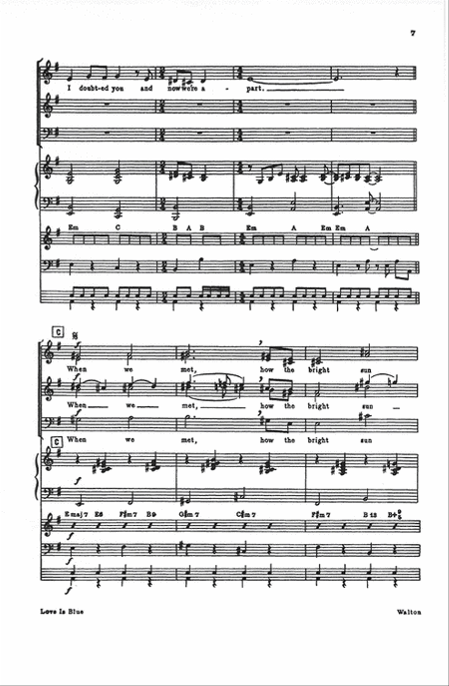 Love Is Blue (Vocal Score) Divisi scores gallery preview page 6