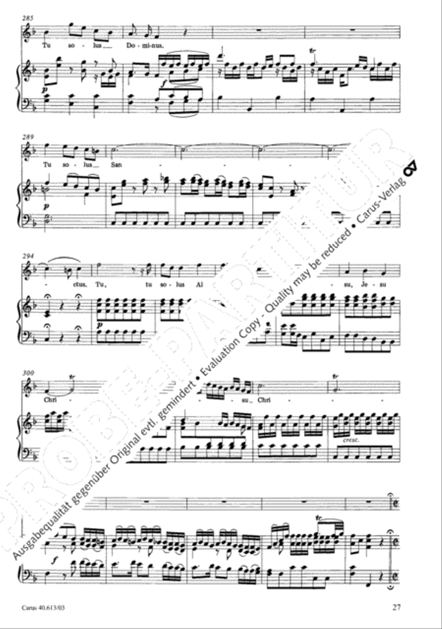 Mass in C (Missa in C) 4-Part scores gallery preview page 28