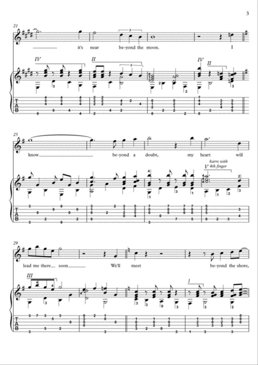 Beyond The Sea Electric Guitar scores gallery preview page 3