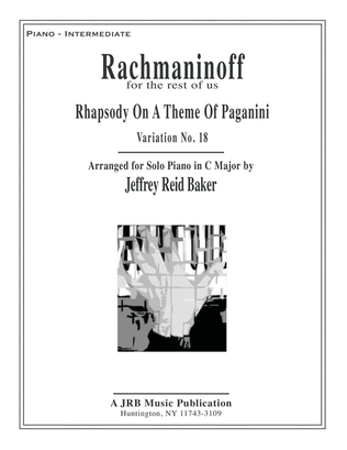 Book cover for Variation 18 from Rachmaninoff's Rhapsody On A Theme Of Paganini