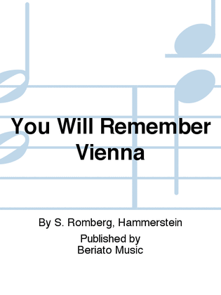 Book cover for You Will Remember Vienna