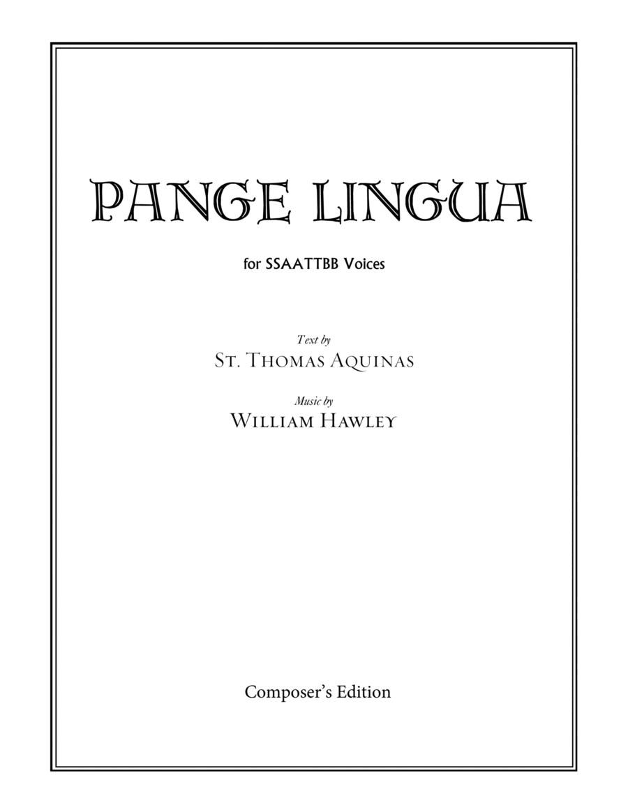 Pange Lingua Divisi scores gallery preview page 1