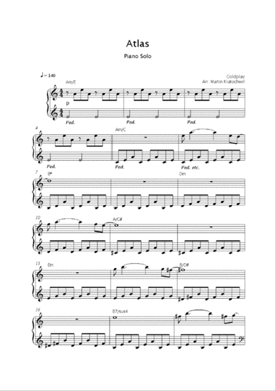 Atlas from THE HUNGER GAMES: CATCHING FIRE Piano Solo scores gallery preview page 2