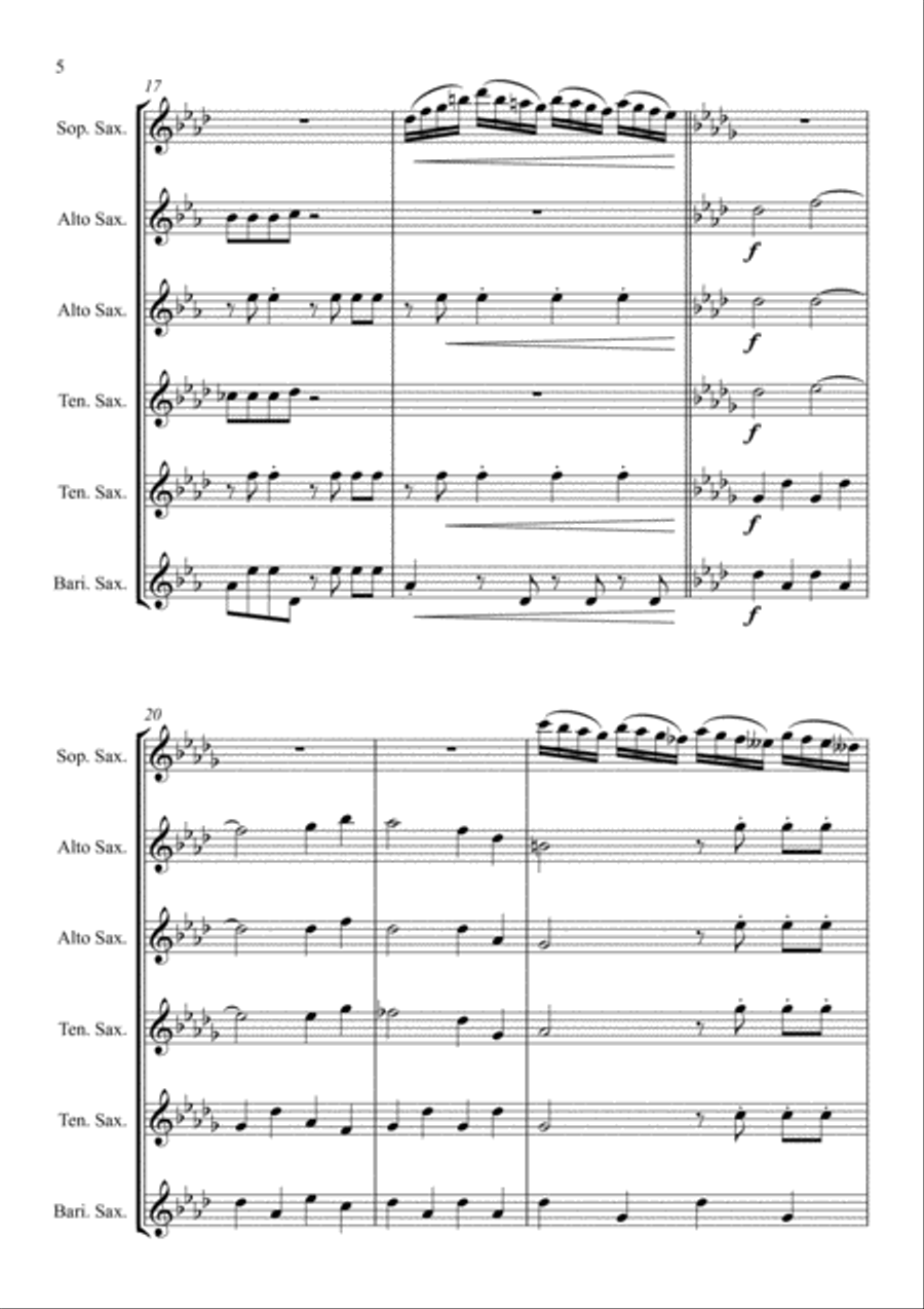Theme From The Simpsons Woodwind Ensemble scores gallery preview page 6