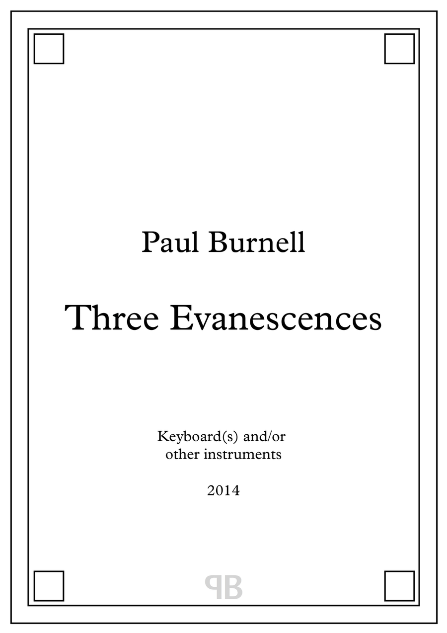 Three Evanescences Piano Solo scores gallery preview page 1