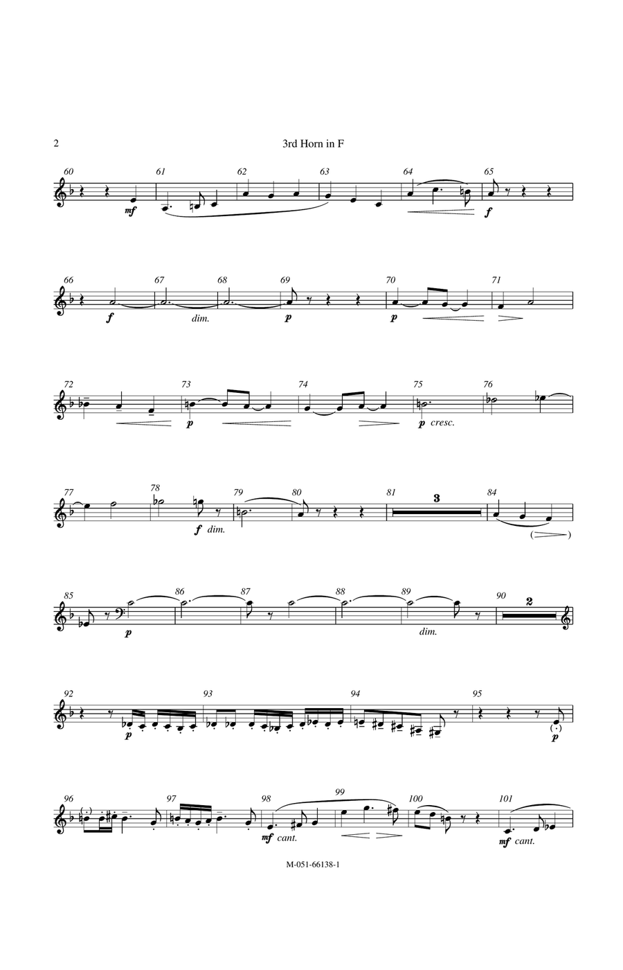 Toccata Marziale - 3rd Horn in F Concert Band scores gallery preview page 2