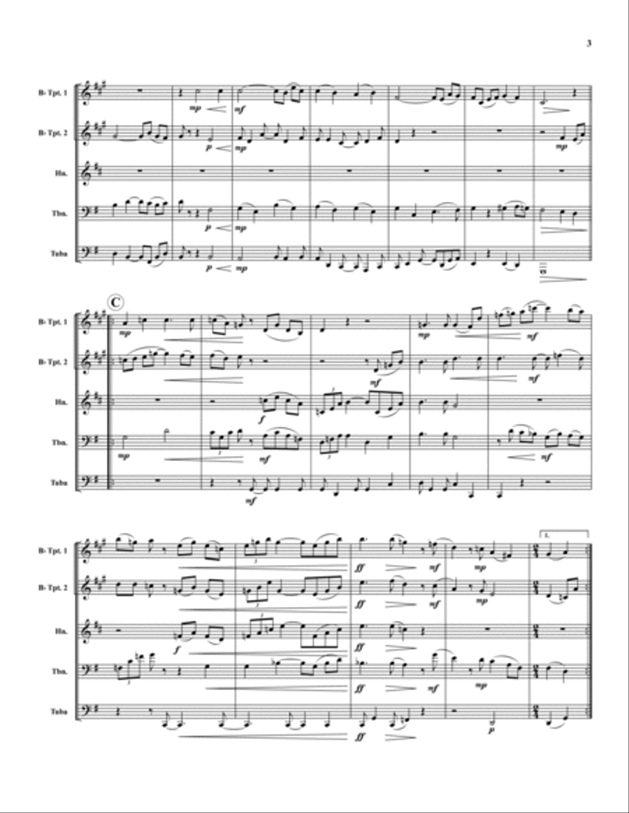 Pavane Brass Quintet scores gallery preview page 3
