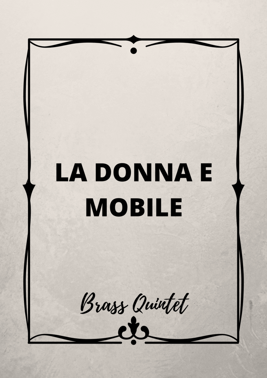 La Donna_Euphonium Solo_Brass Sextet Brass Ensemble scores gallery preview page 1