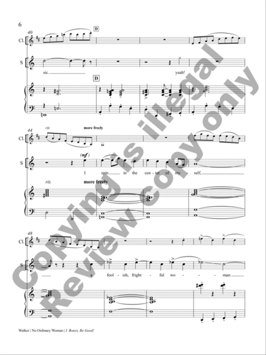 No Ordinary Woman! No Ordinary Woman! Clarinet scores gallery preview page 7