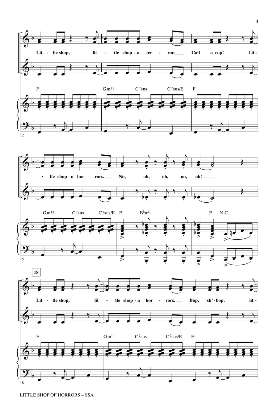 Little Shop Of Horrors (from Little Shop of Horrors) (arr. Mark Brymer) SSA scores gallery preview page 2