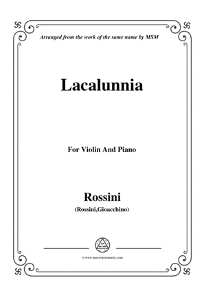 Book cover for Rossini-La calunnia,for Violin and Piano