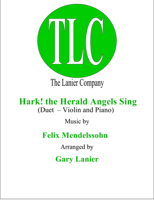 Book cover for HARK! THE HERALD ANGELS SING (Duet – Violin and Piano/Score and Parts)