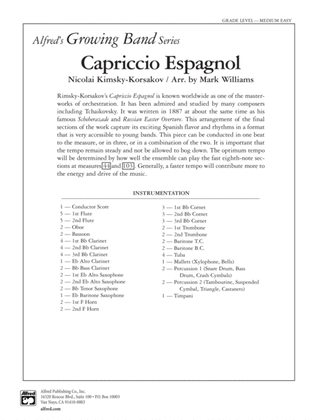 Book cover for Capriccio Espagnol: Score