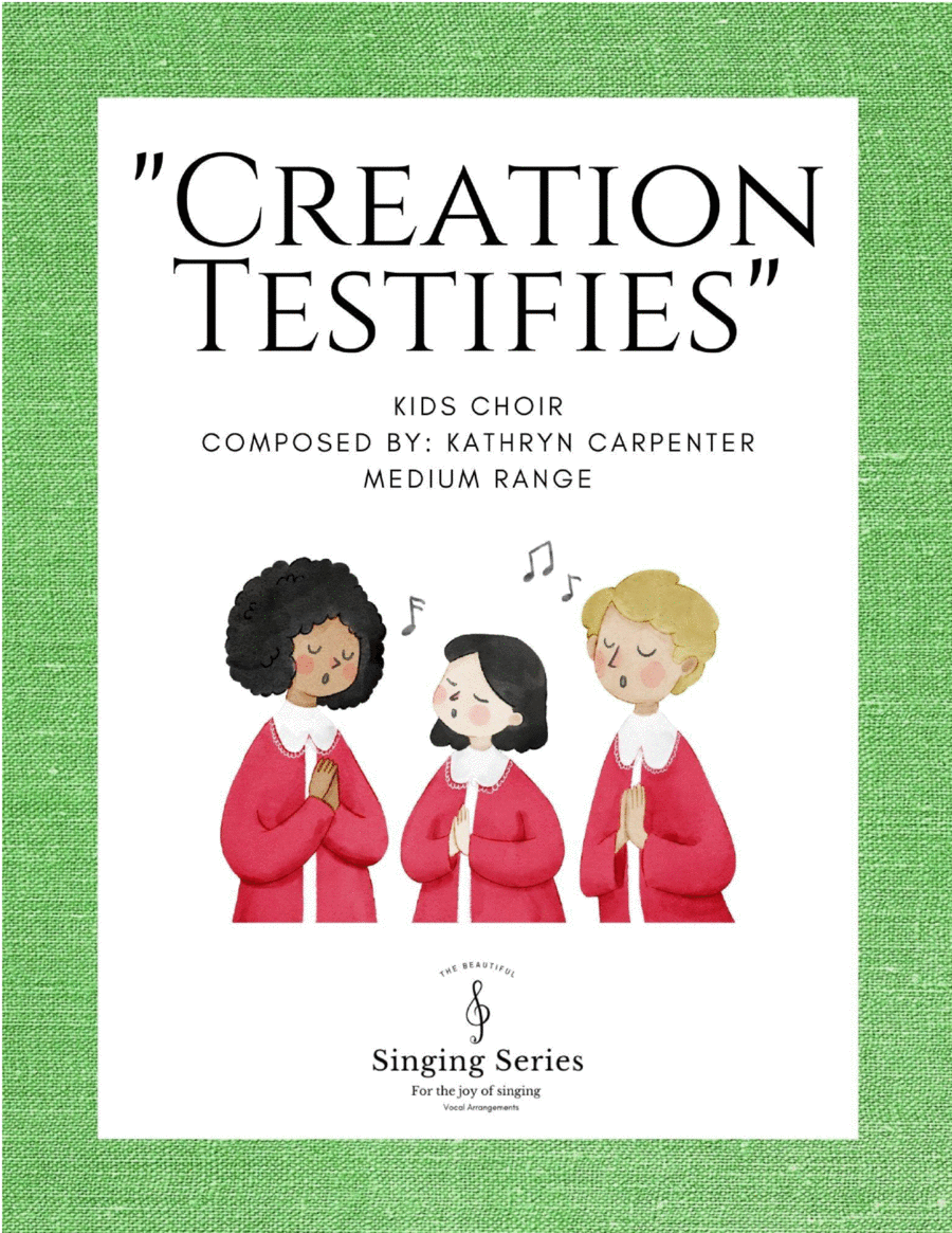 Creation (Creation Testifies, Kids Choir) 2-Part scores gallery preview page 1