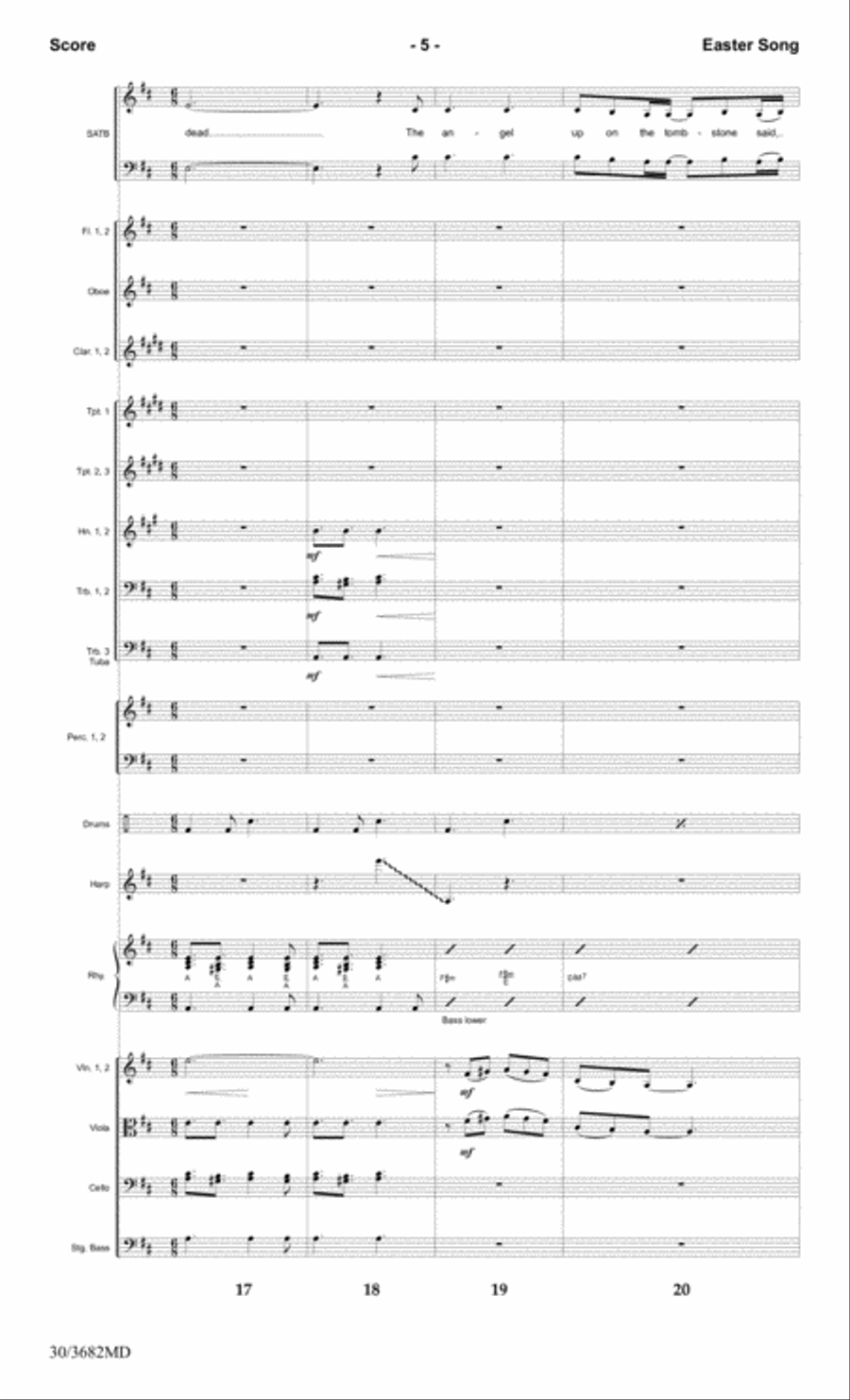 Easter Song - Orchestral Score and Parts Choir scores gallery preview page 7