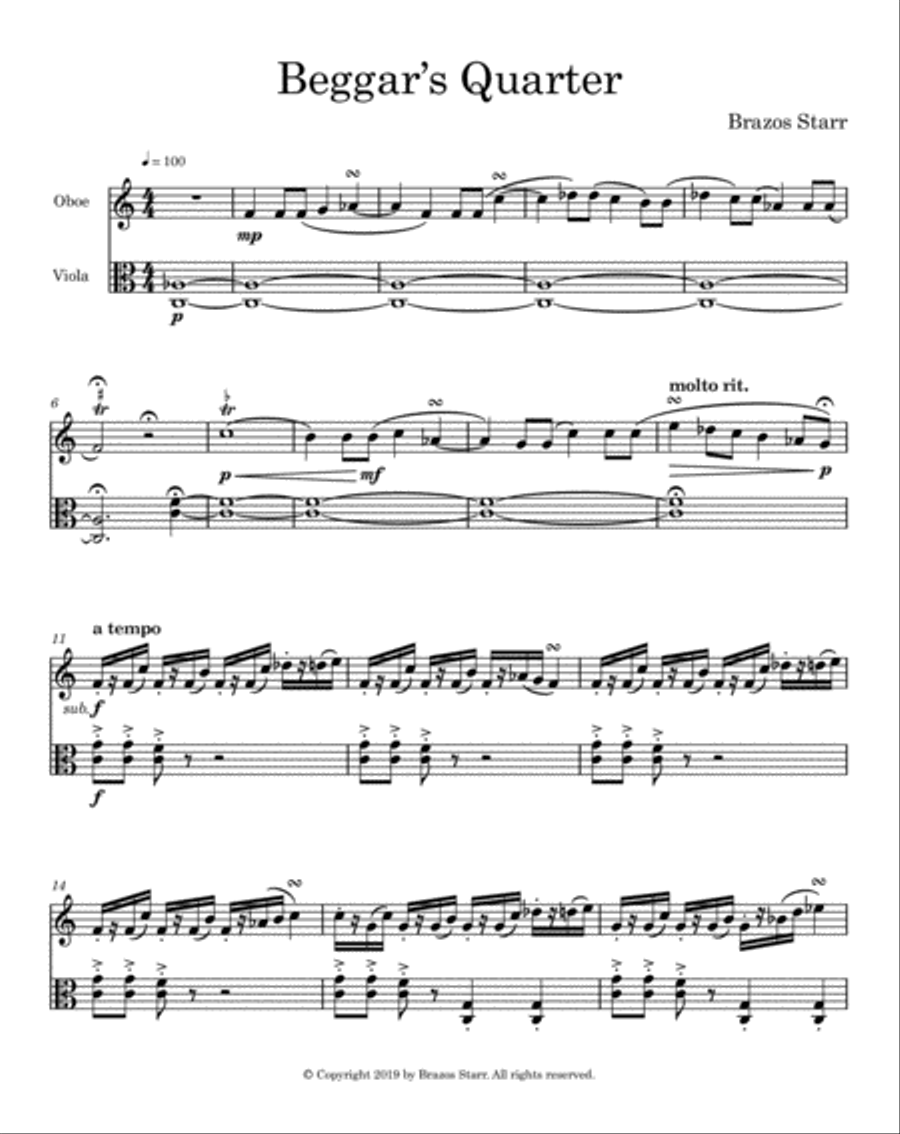 Beggar's Quarter Beggar's Quarter Oboe scores gallery preview page 2