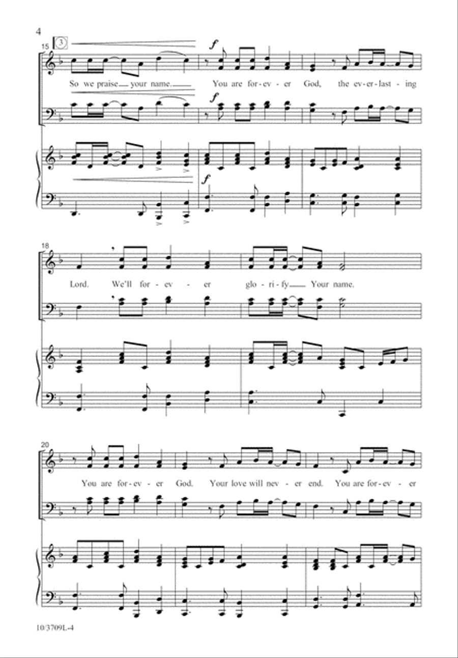 You Are Forever God You Are Forever God 4-Part scores gallery preview page 4