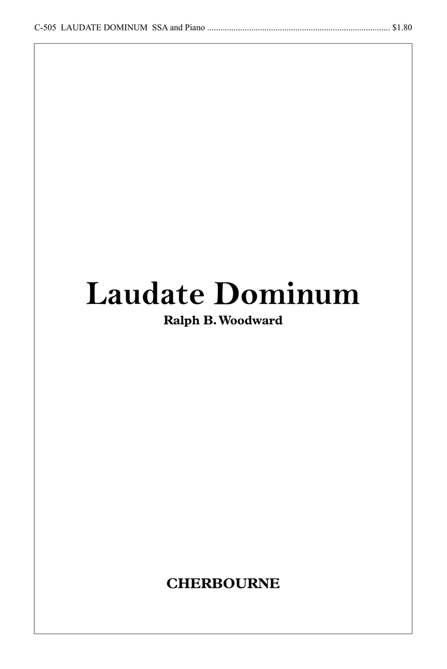 Laudate Dominum SSA scores gallery preview page 1