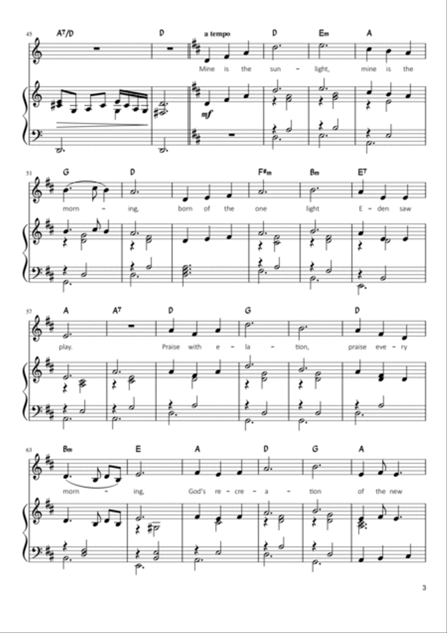 Morning Has Broken Voice scores gallery preview page 3
