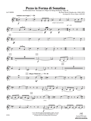 Book cover for Pezzo in forma di Sonatina: 1st F Horn