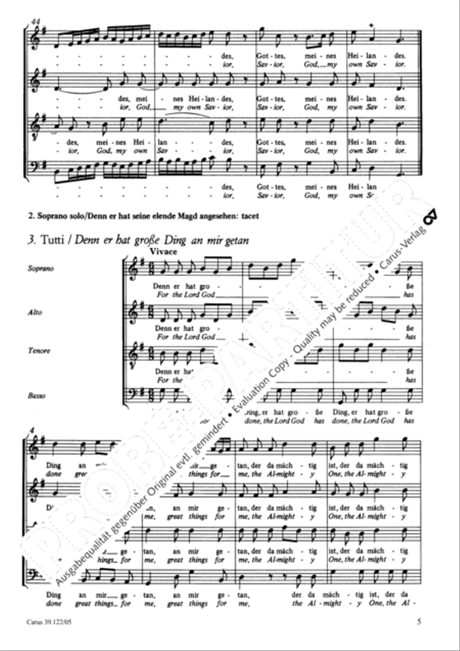 All my spirit exalts (With my spirit I praise the Lord) 4-Part scores gallery preview page 6