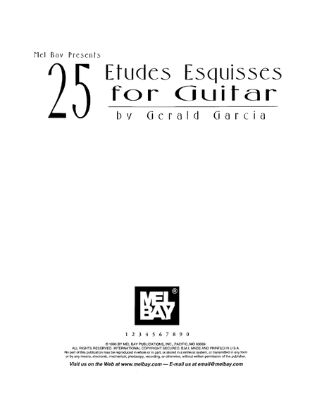 25 Etudes Esquisses for Guitar