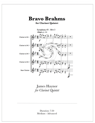 Book cover for Bravo Brahms for Clarinet Quintet