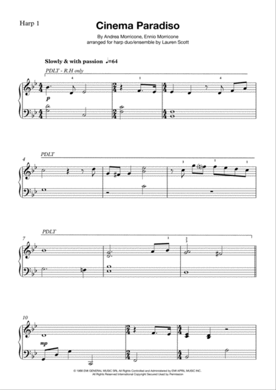 Cinema Paradiso Set of Parts scores gallery preview page 5