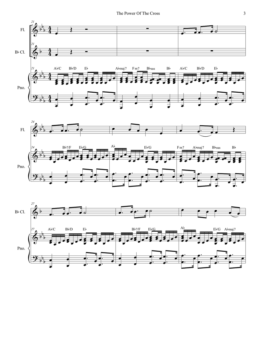 The Power Of The Cross (Oh To See The Dawn) Woodwind Duet scores gallery preview page 3