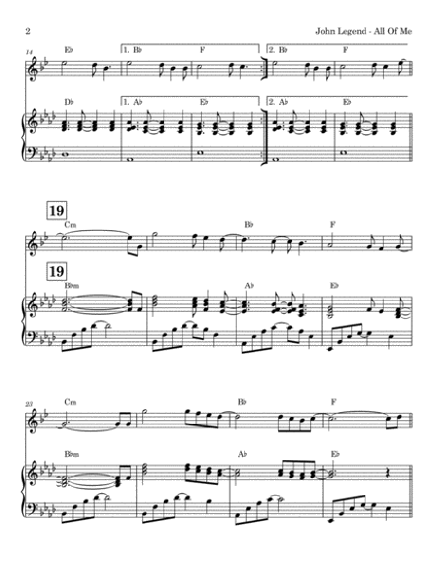 All Of Me Tenor Saxophone scores gallery preview page 2