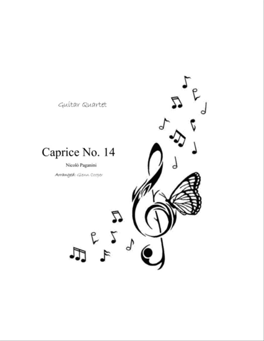 Caprice No. 14 Guitar Ensemble scores gallery preview page 1