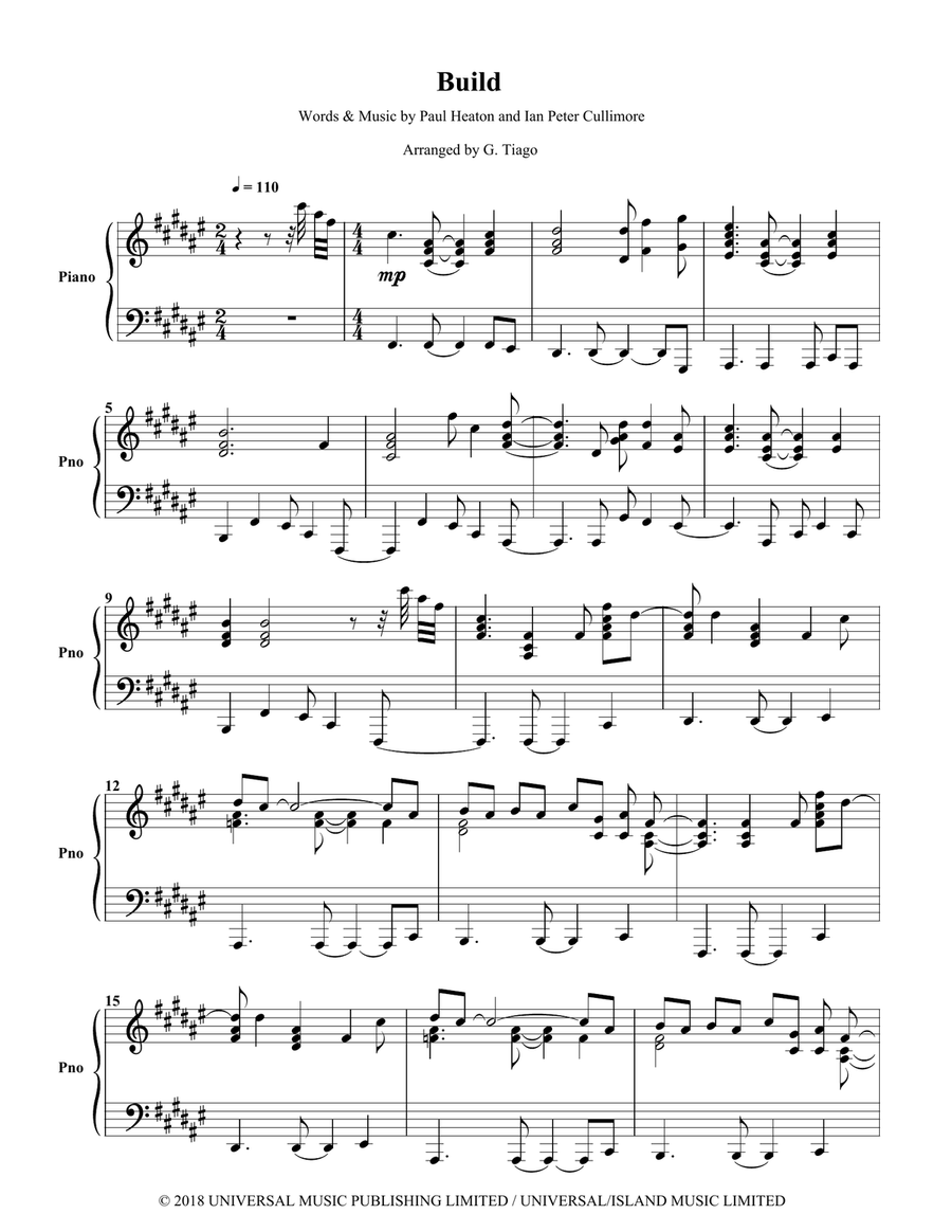 Build Piano Solo scores gallery preview page 1