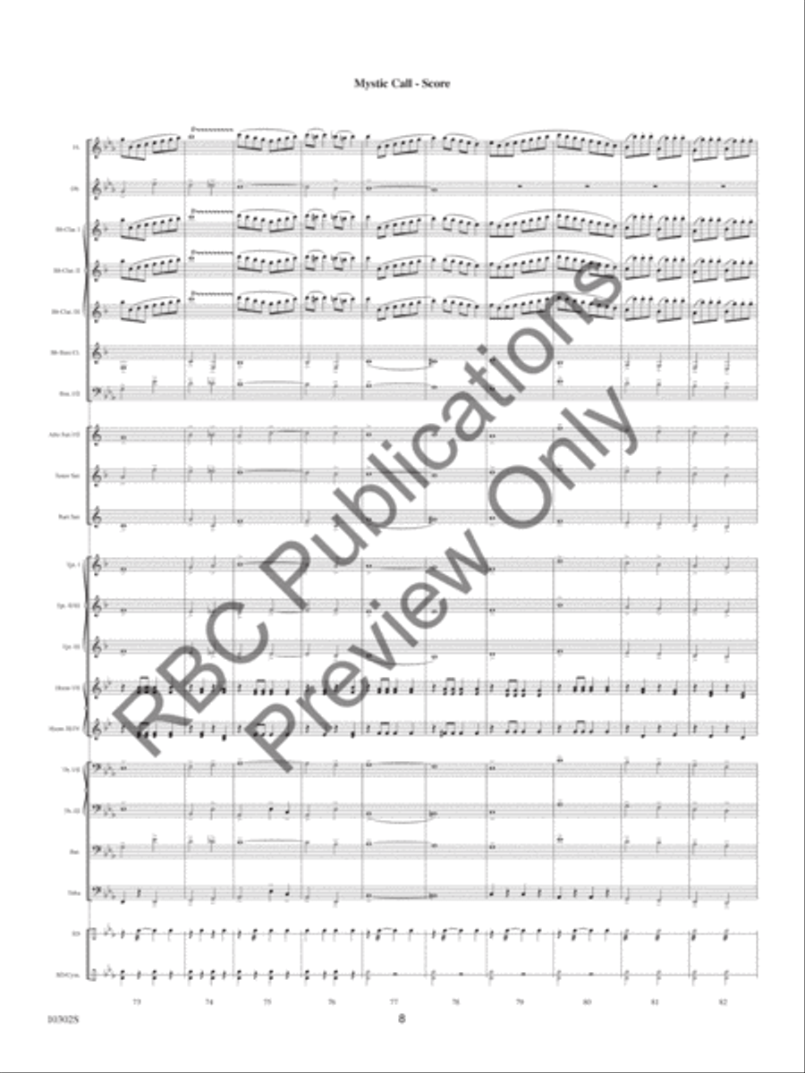 Mystic Call Mystic Call Concert Band scores gallery preview page 11