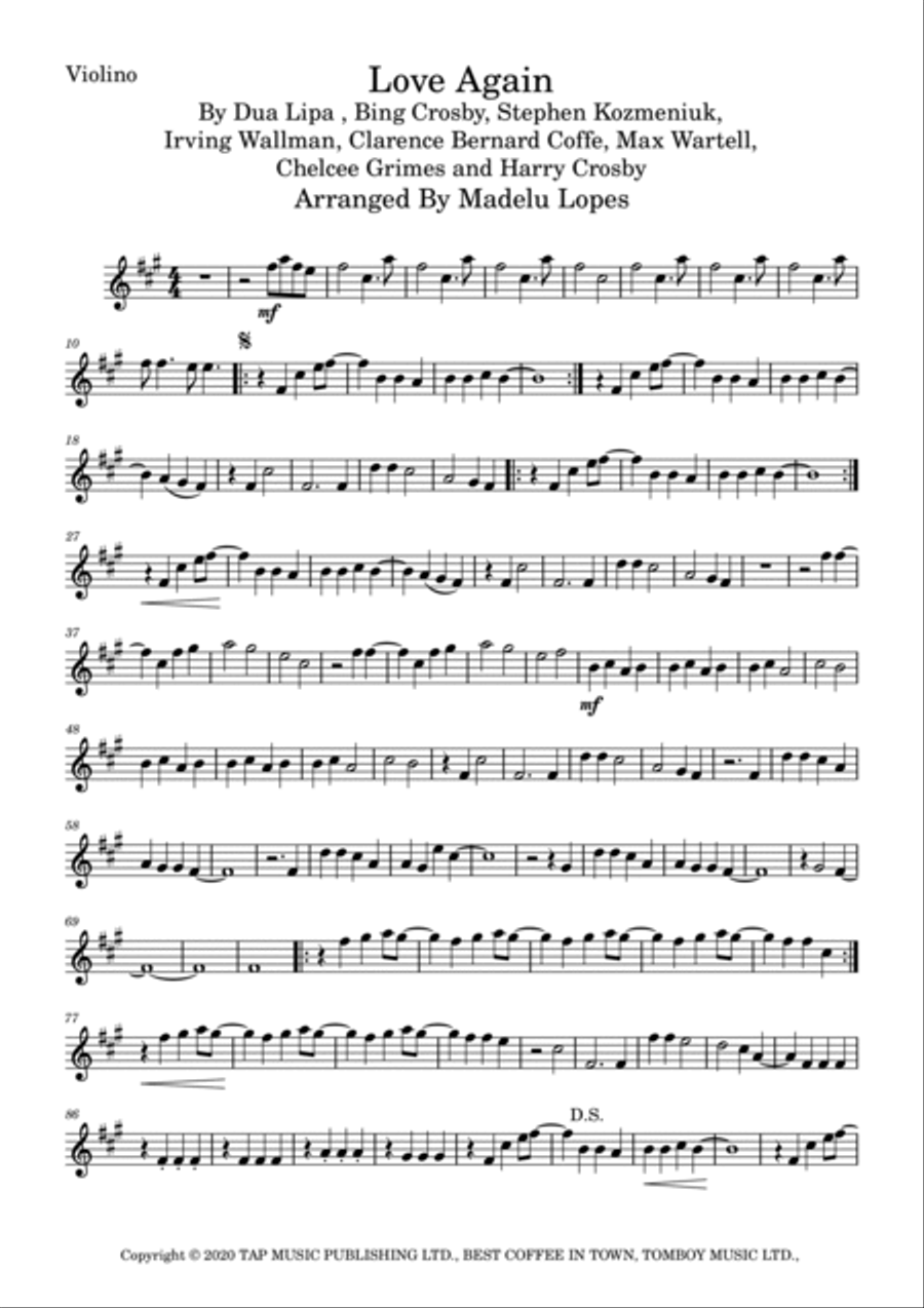 Love Again String Duet scores gallery preview page 3