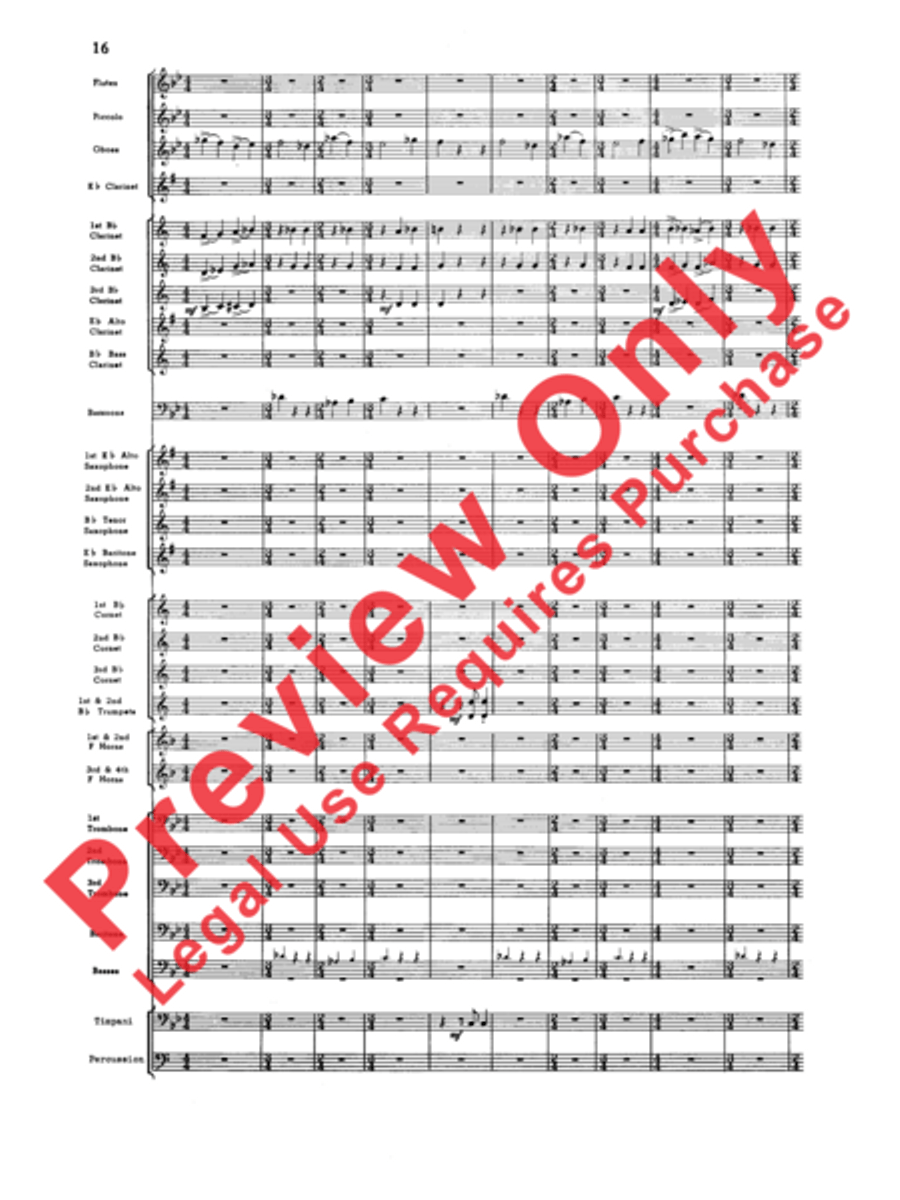 Third Suite (I. March, II. Waltz, III. Rondo) Concert Band scores gallery preview page 18
