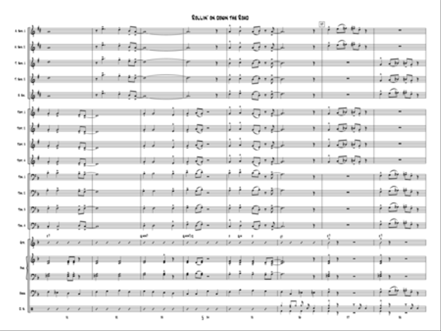 Rollin' On Down The Road Jazz Ensemble scores gallery preview page 6