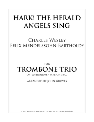 Book cover for Hark! The Herald Angels Sing - Trombone Trio