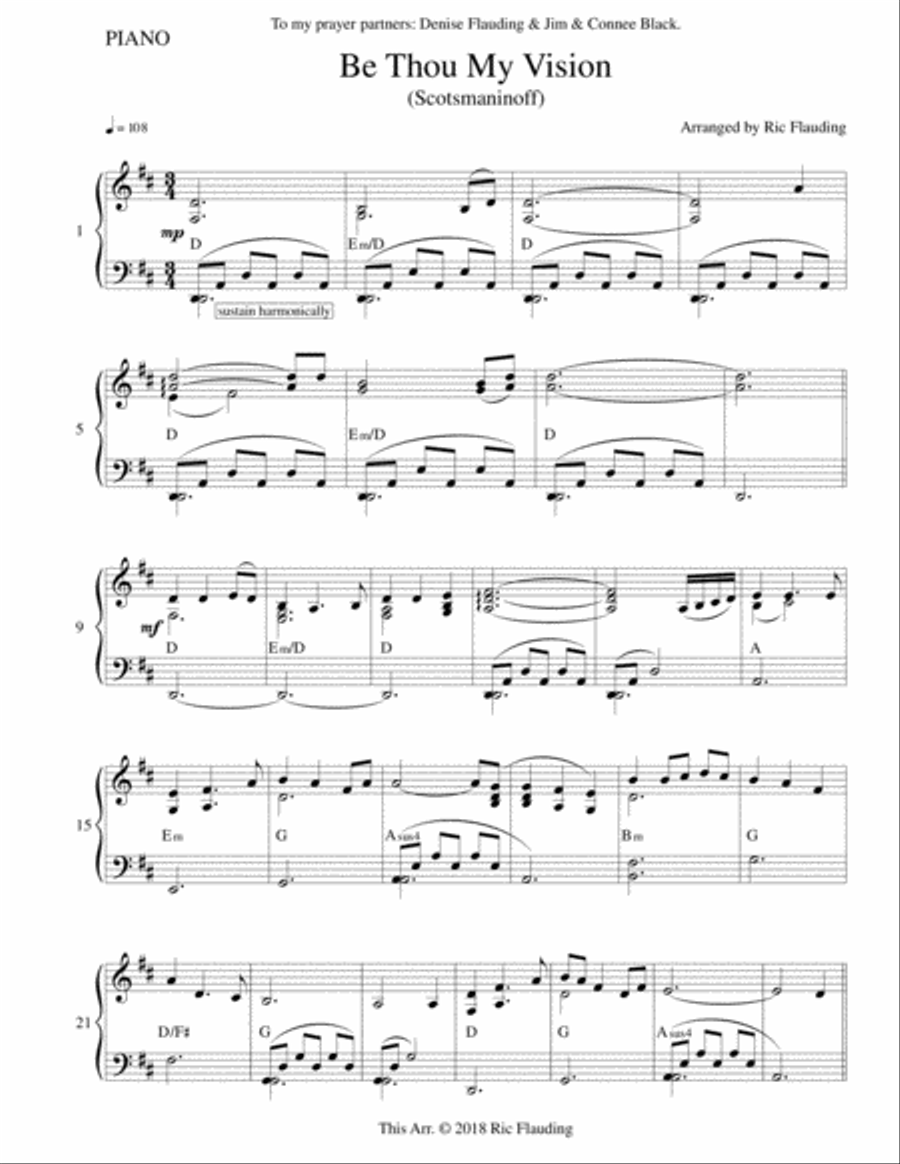 Be Thou My Vision (Piano) Piano Solo scores gallery preview page 2