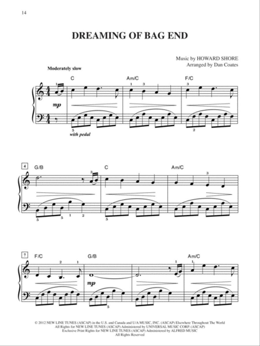 The Hobbit -- An Unexpected Journey Easy Piano scores gallery preview page 6