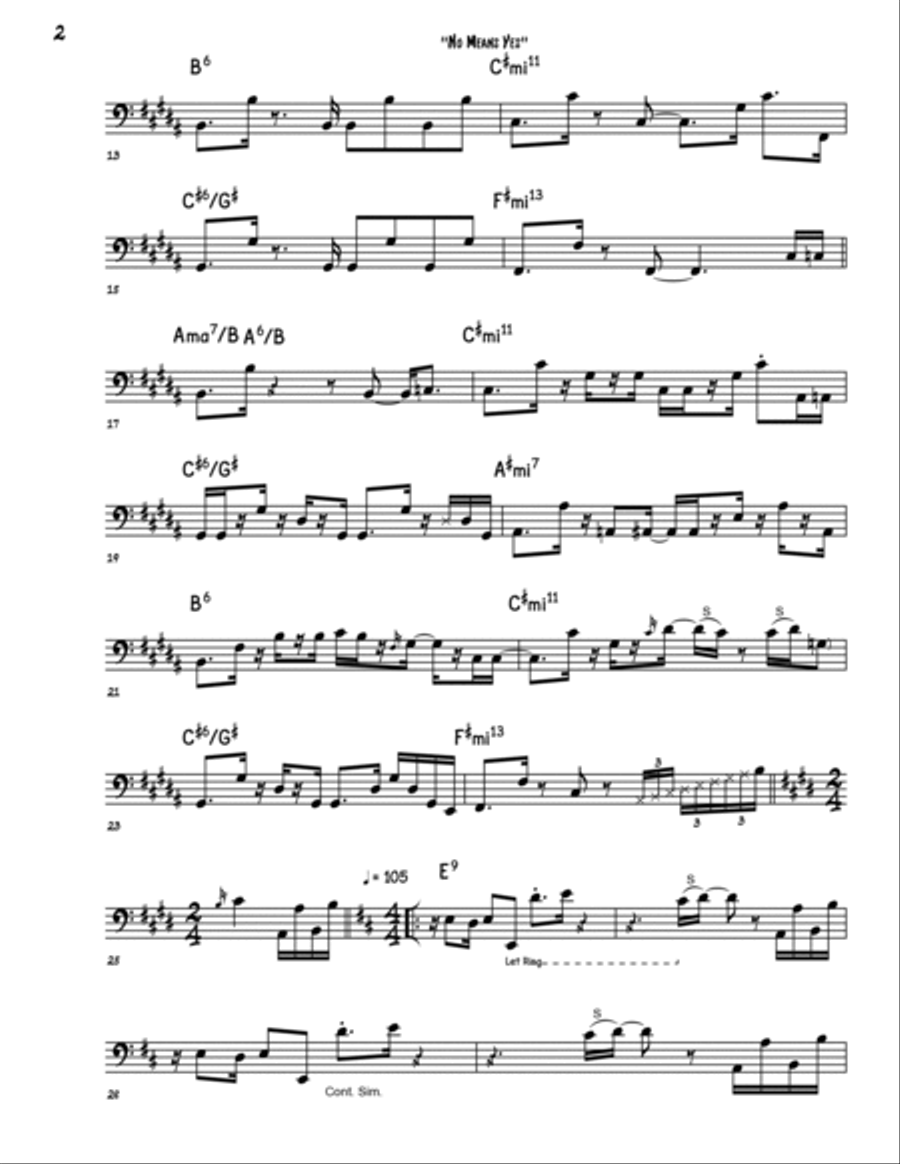 No Means Yes Bass Guitar scores gallery preview page 2