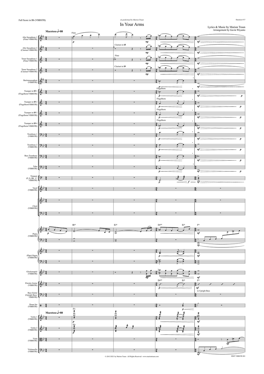 In Your Arms (Voice & Full Orchestra) In Your Arms (Voice & Full Orchestra) Full Orchestra scores gallery preview page 2
